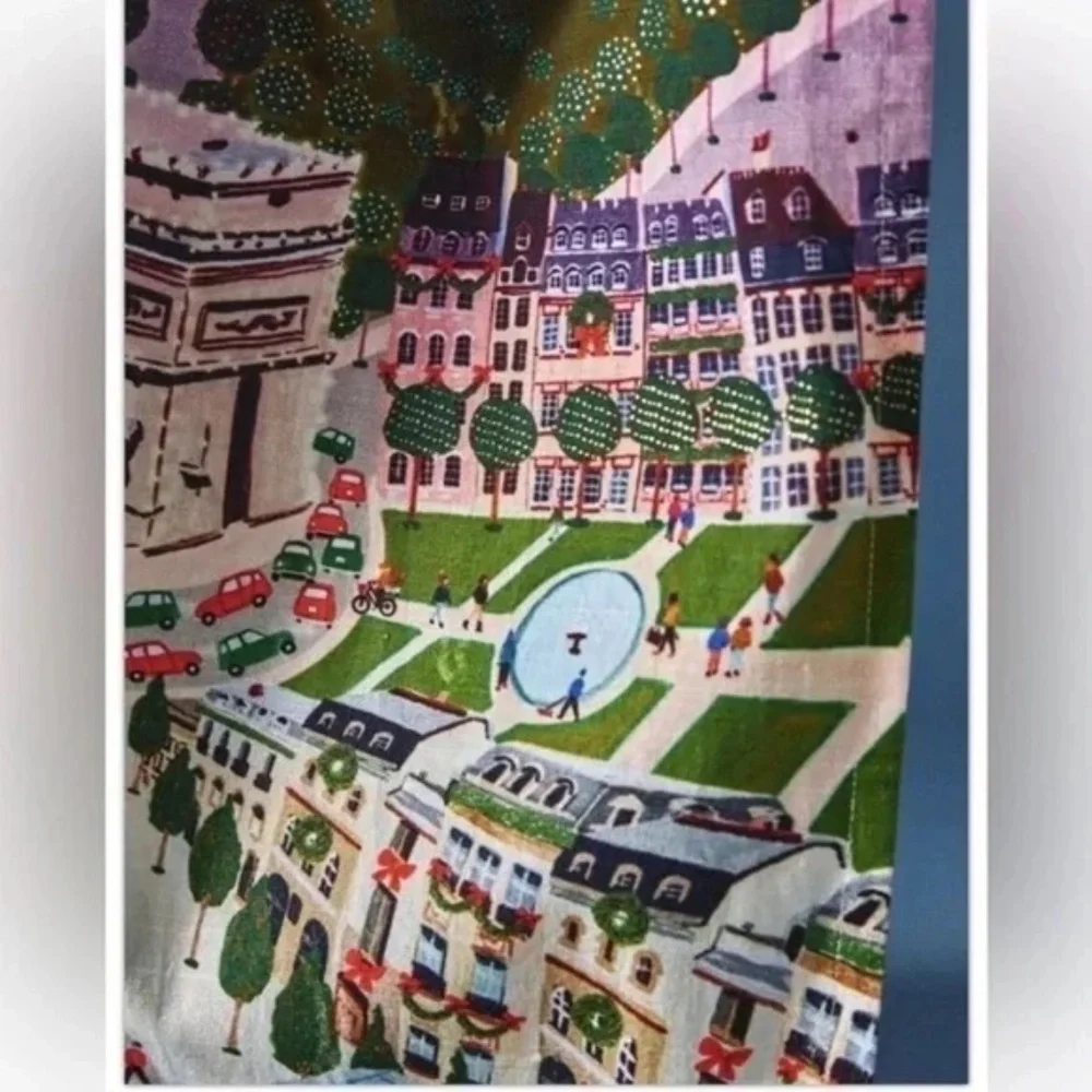 NWT Anthropologie Holiday In the City Paris Tea Kitchen Dish Towel